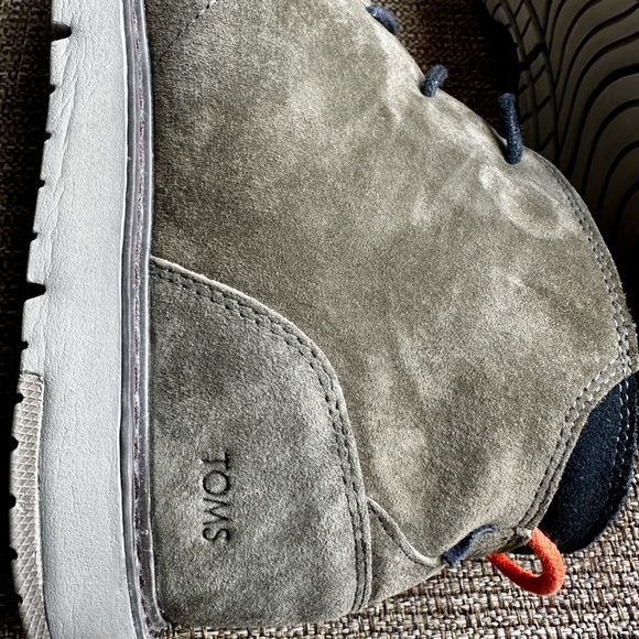 TOMS Navi Mens Green Nubuck Lace Up Chukka Boots - Size 11.5M Olive Green - Picture 13 of 16